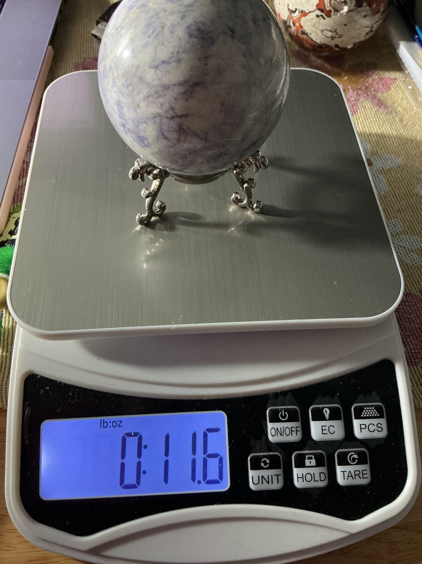 Purple/White Jade Sphere (11oz)