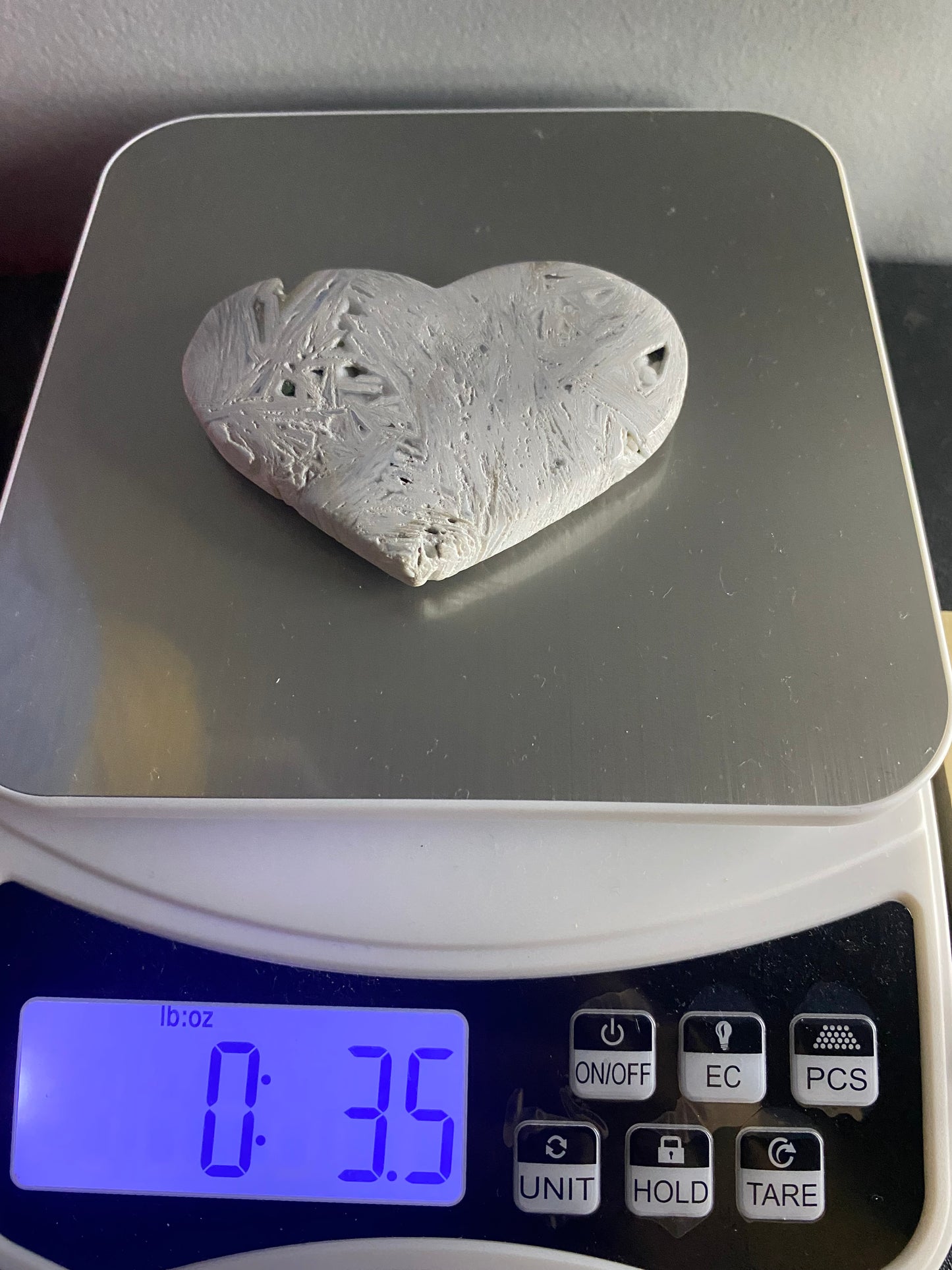 Crazy Lace Agate Heart Carving