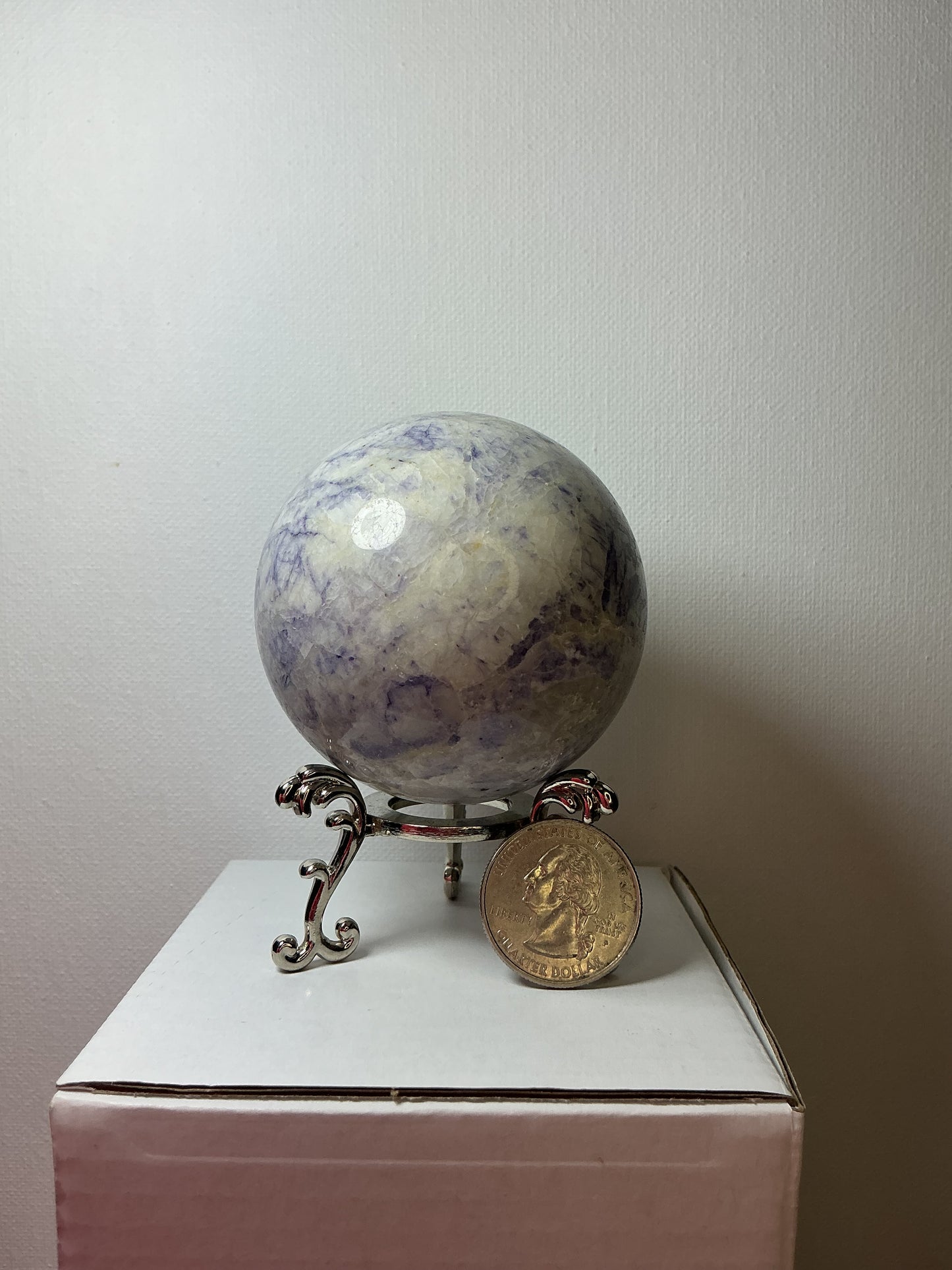 Purple/White Jade Sphere (11oz)