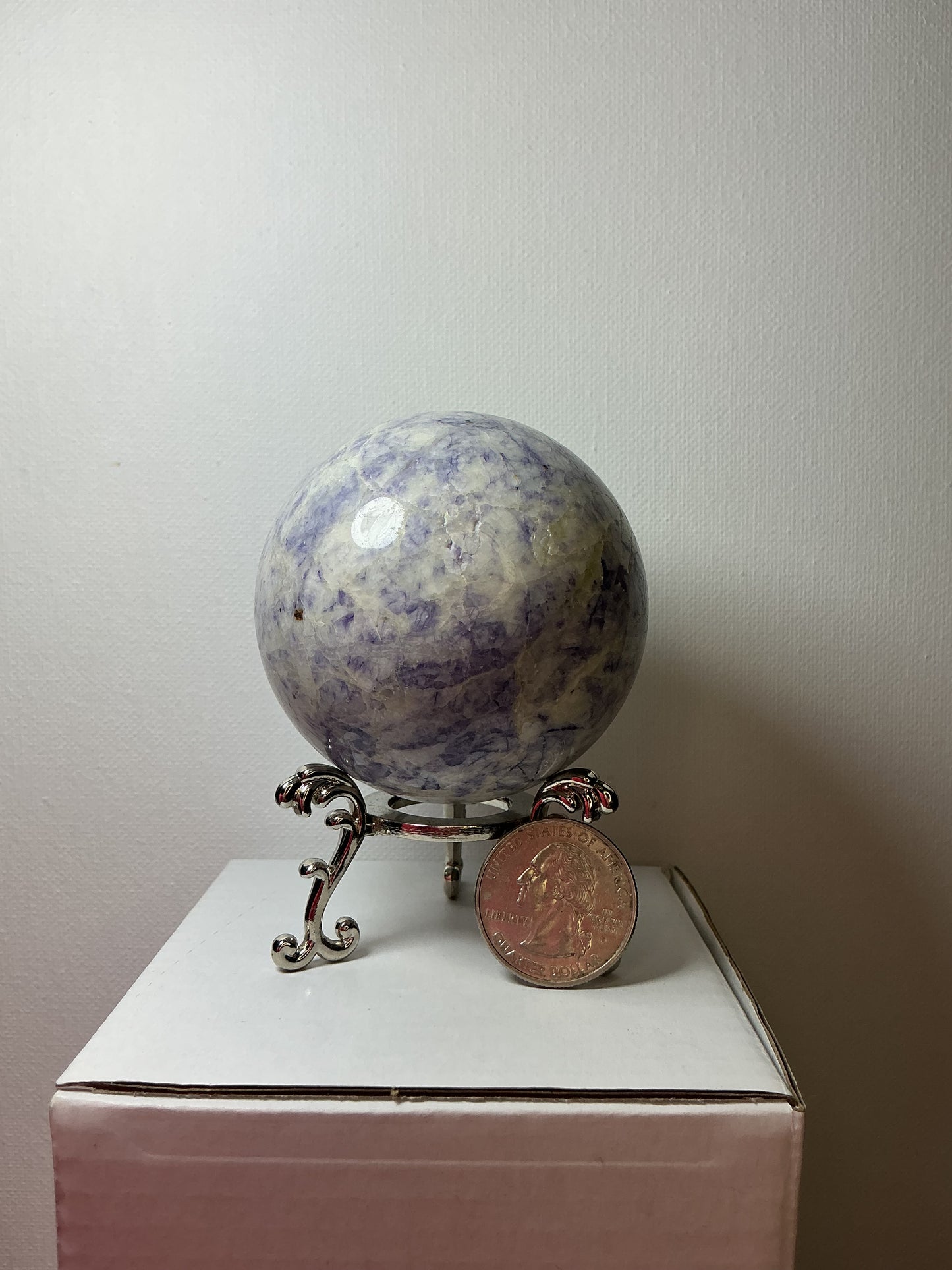Purple/White Jade Sphere (11oz)