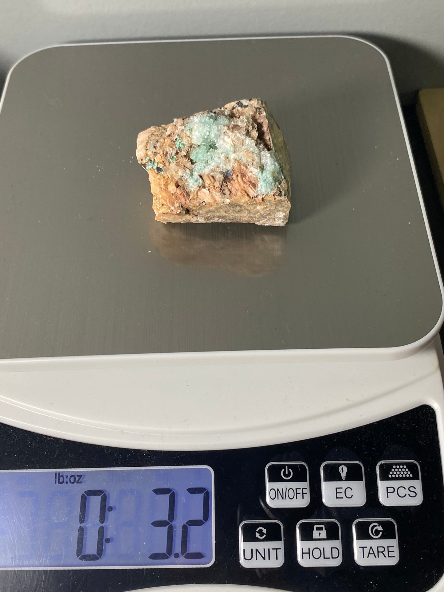 Rosasite With Selenite from Morrocco