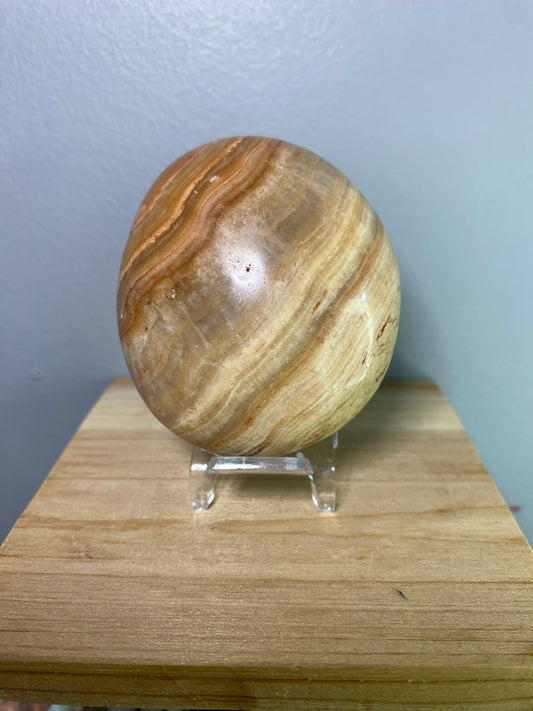 Banded Calcite Palm Stone