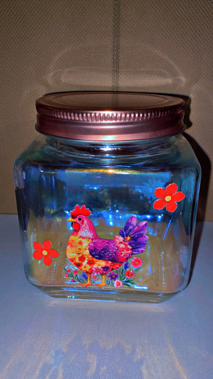 Floral Chicken Coffee Mug Set