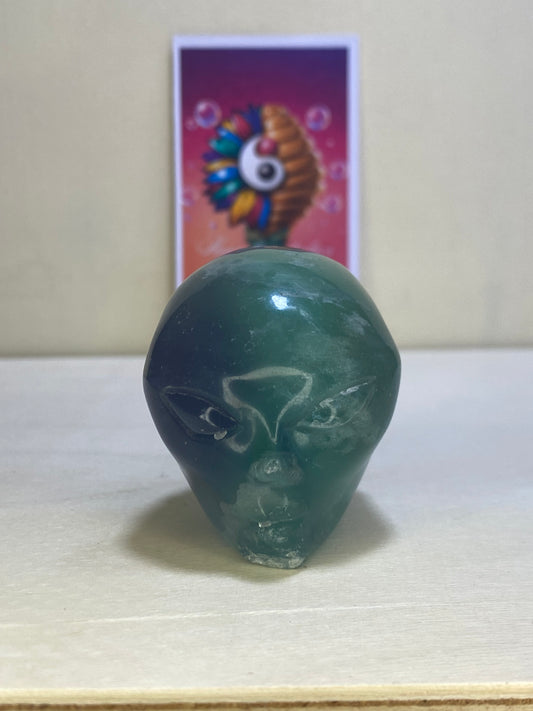 Fluorite Alien Carving