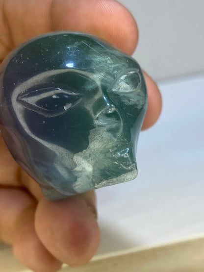 Fluorite Alien Carving