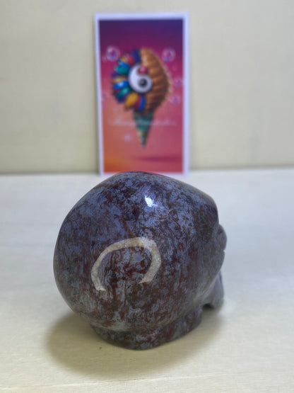 Ocean Jasper Alien Carving