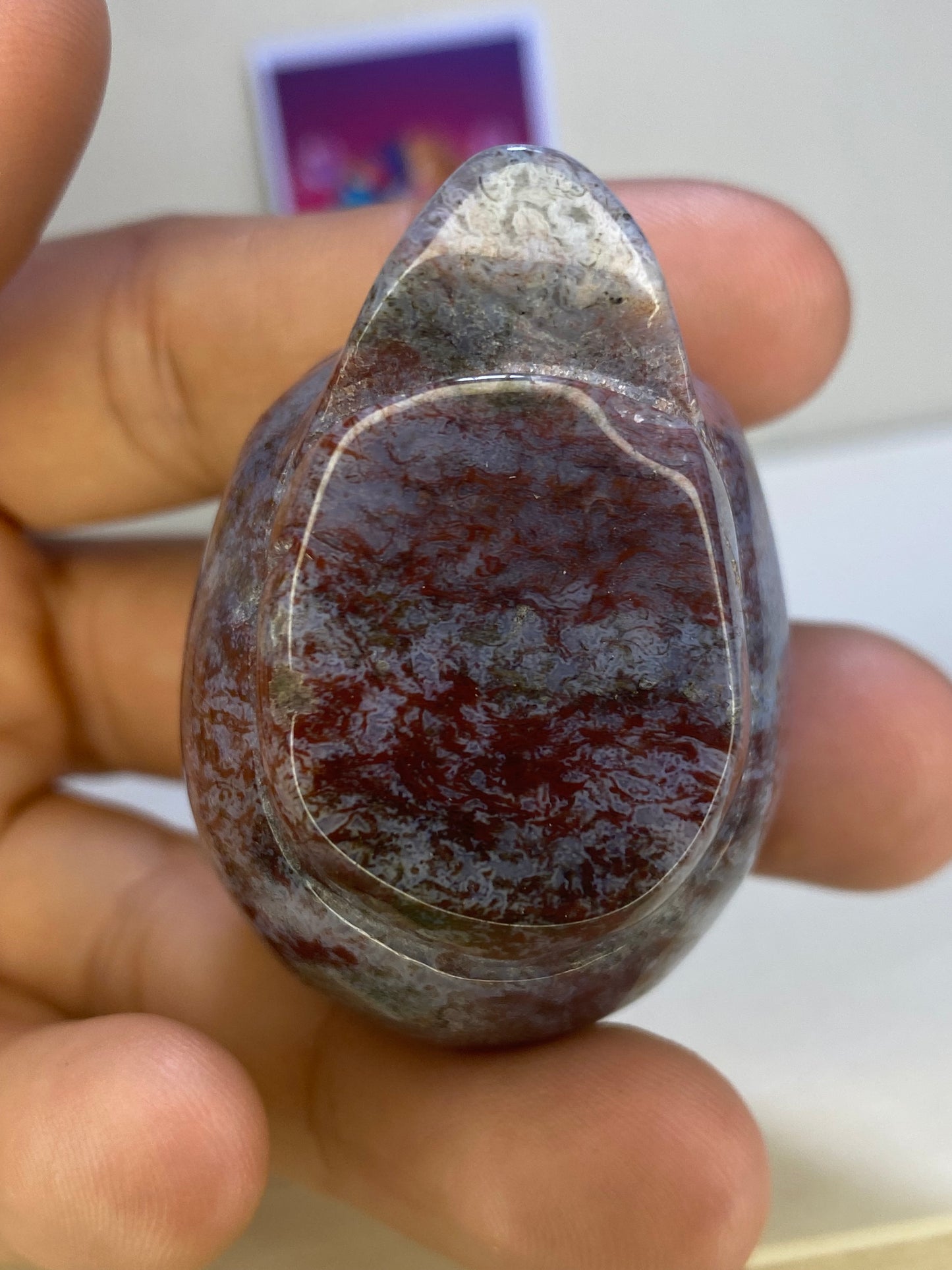 Ocean Jasper Alien Carving