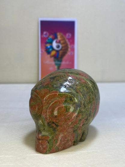 Unakite Alien Carving