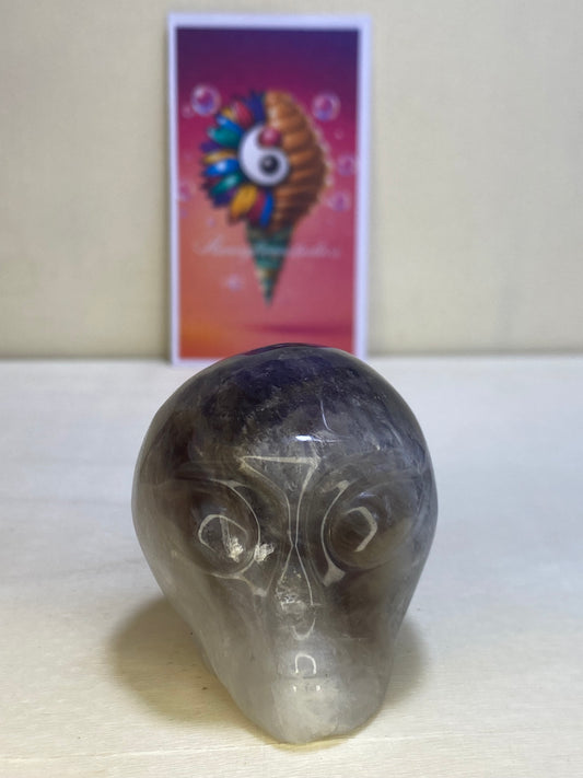 Dream Amethyst Alien Carving