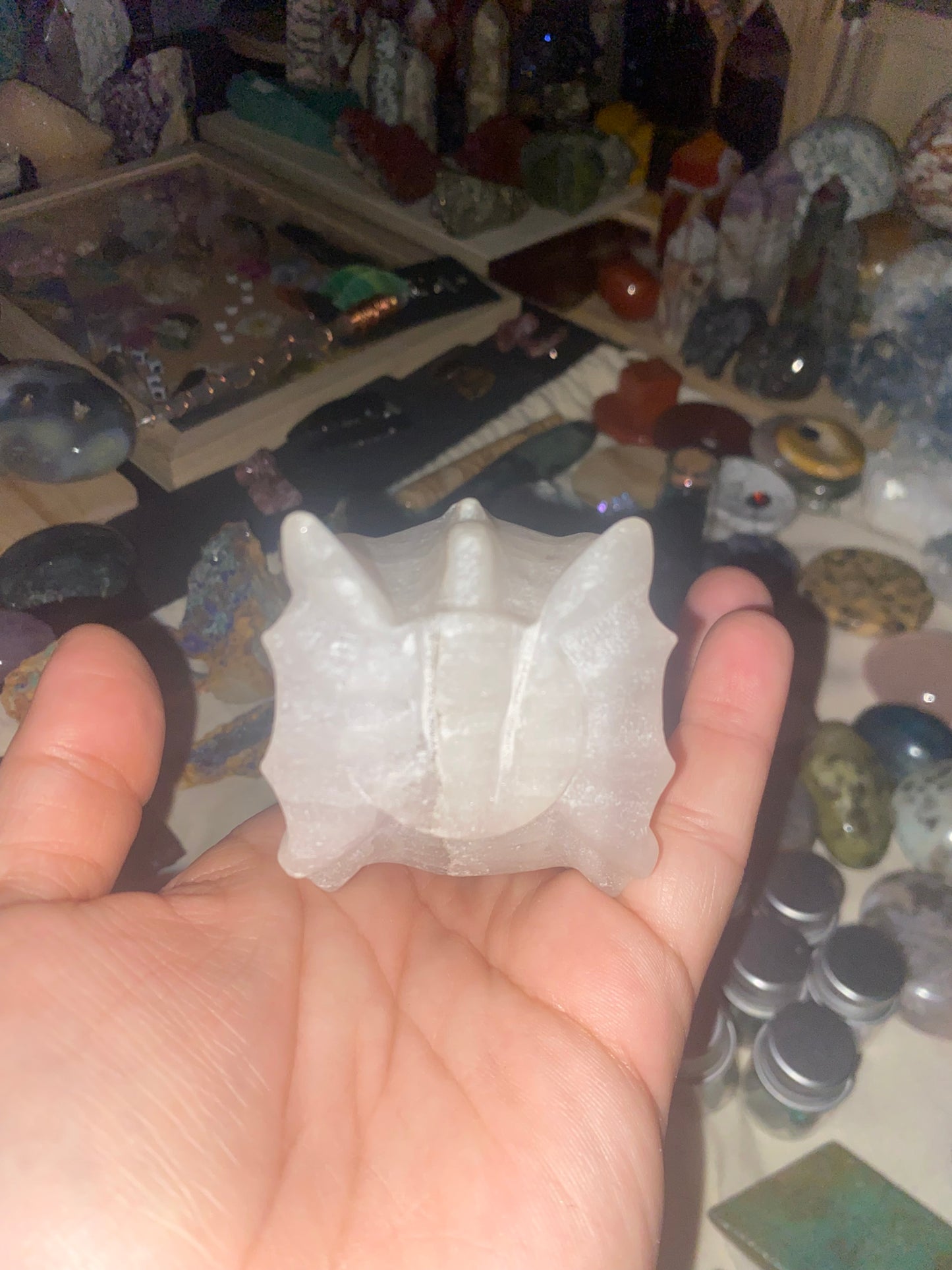 Snow Quartz/ Quartz Dragon Head Carving