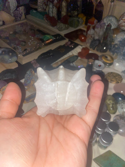 Snow Quartz/ Quartz Dragon Head Carving