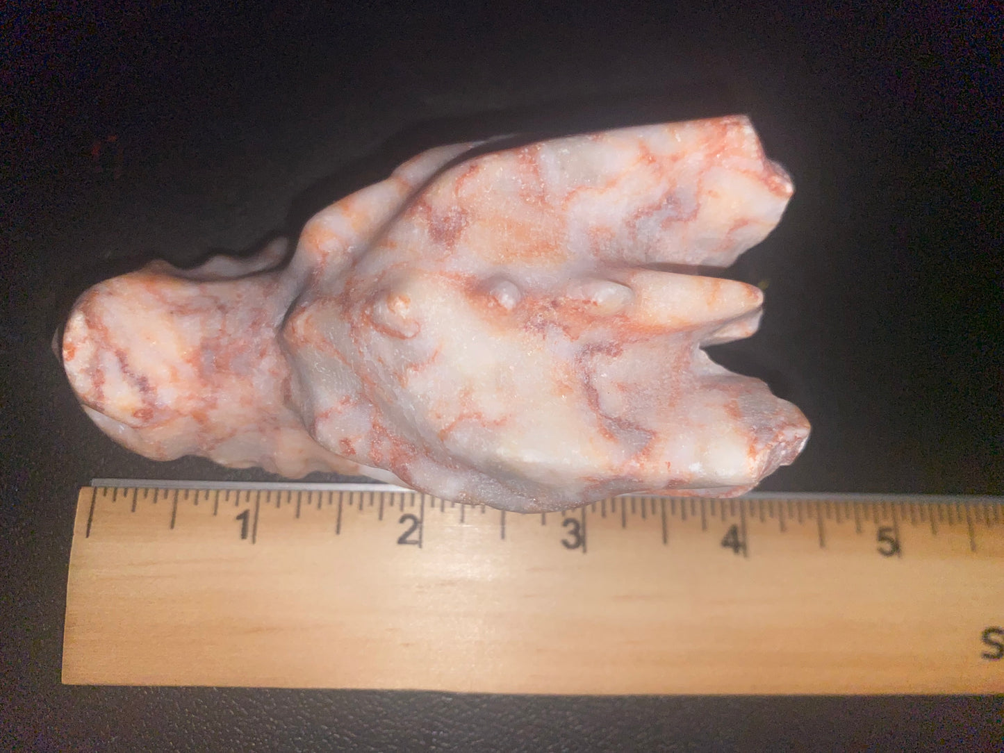 Red Vein Jasper Dragon Head Carving