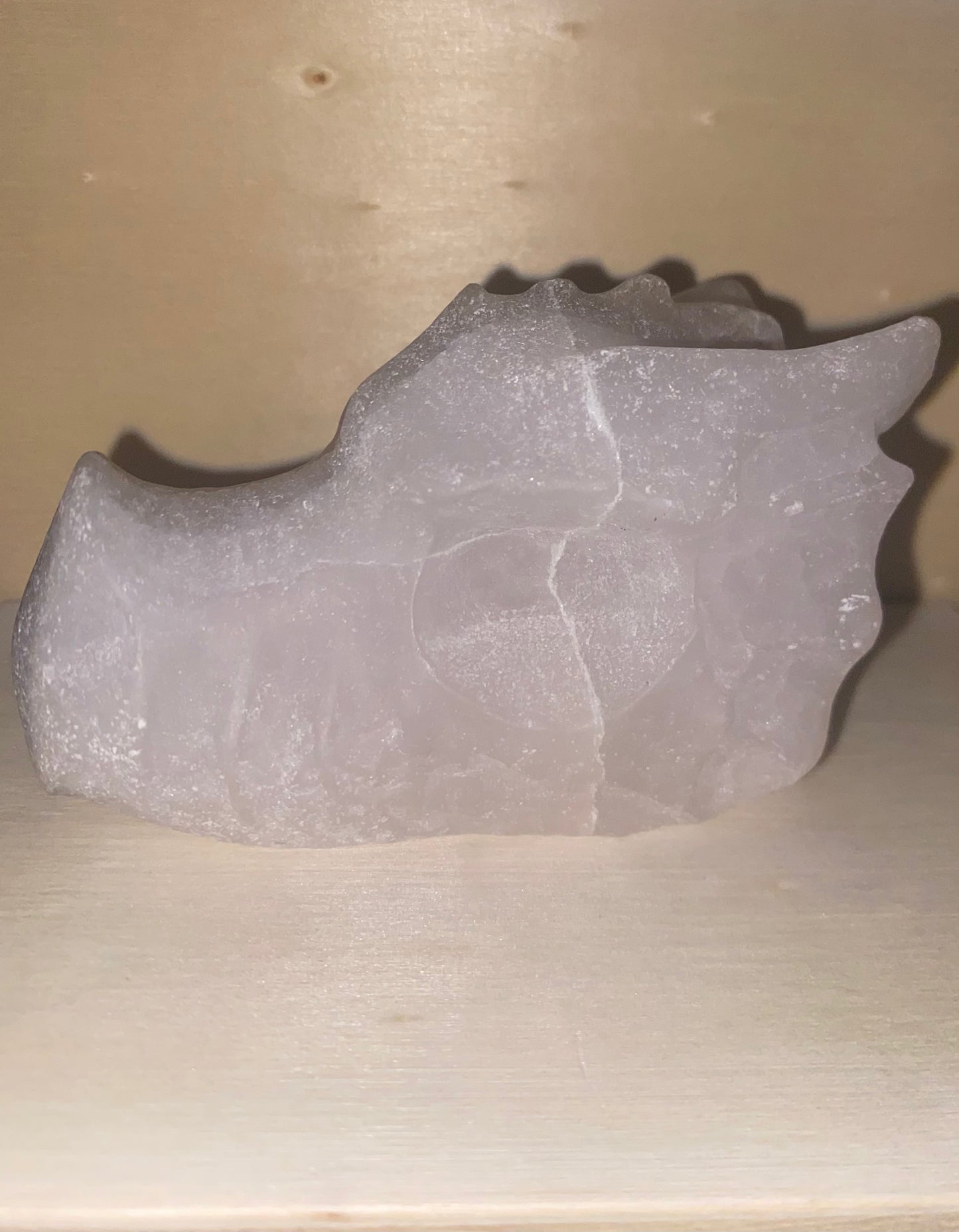 Snow Quartz/ Quartz Dragon Head Carving
