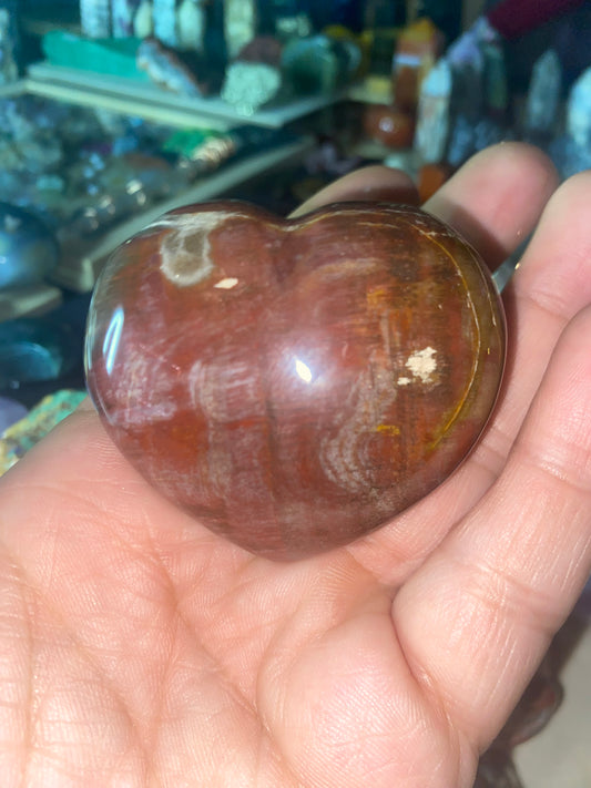 Ocean Jasper Puffy Heart