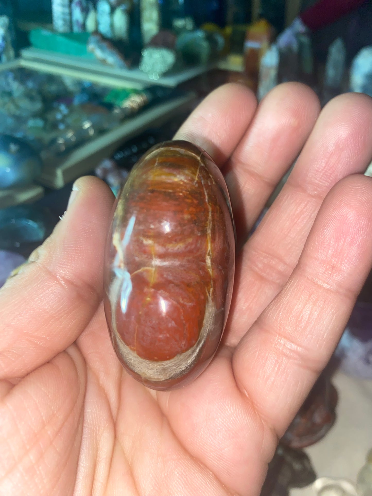 Ocean Jasper Puffy Heart
