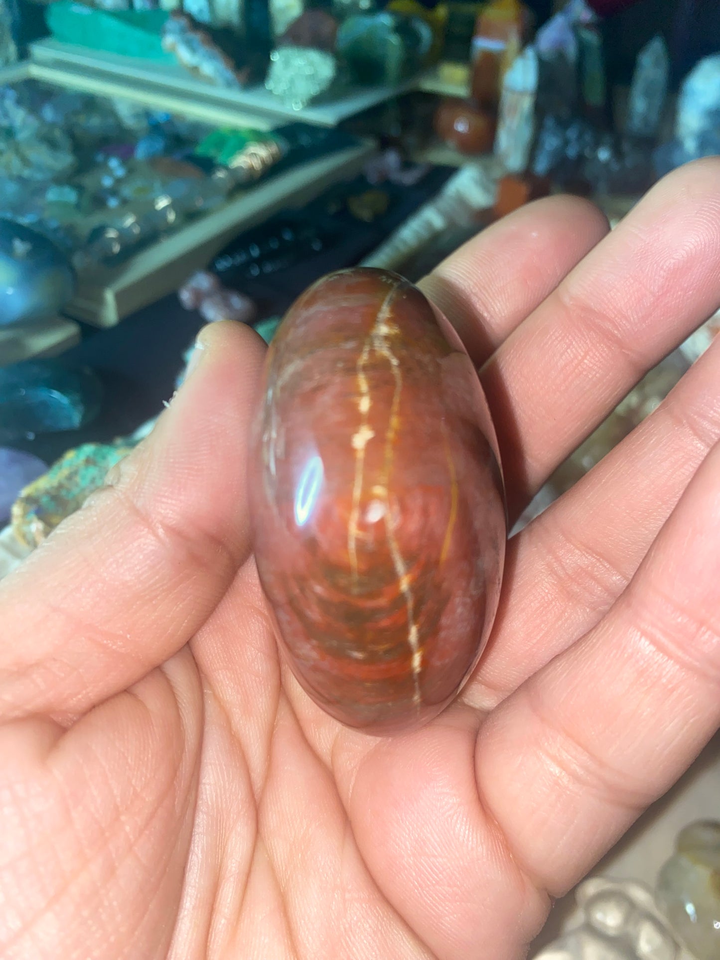 Ocean Jasper Puffy Heart