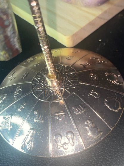 Dragons Blood Wand with Rose Gold Zodiac Stand