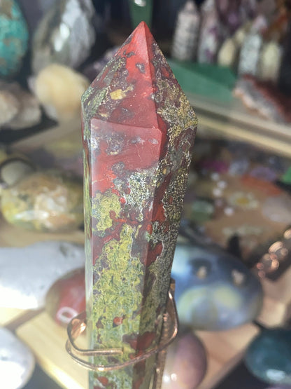Dragons Blood Wand with Rose Gold Zodiac Stand