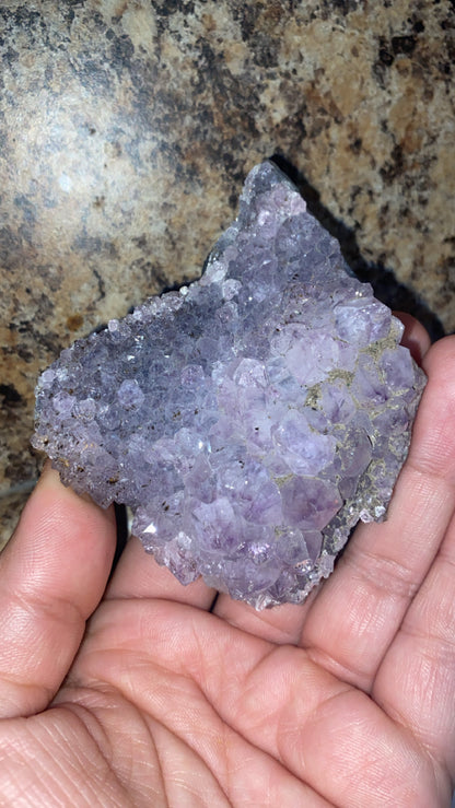 Raw Amethyst on Chalcedony