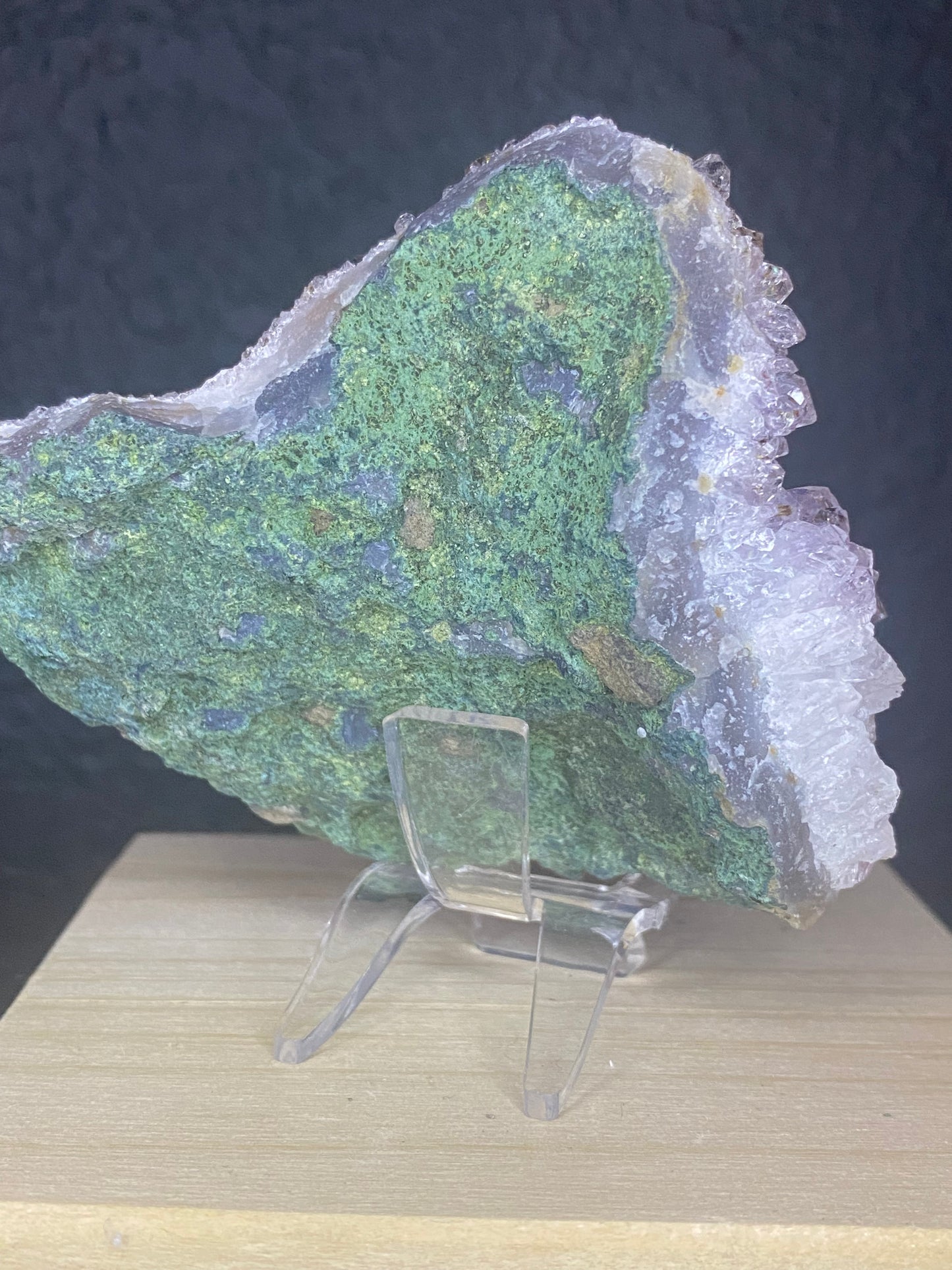 Raw Amethyst on Chalcedony