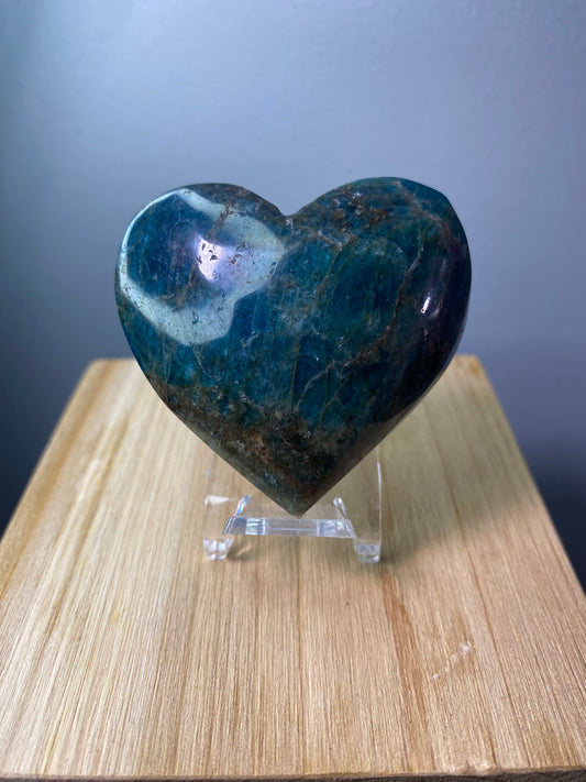 Blue Apatite Heart
