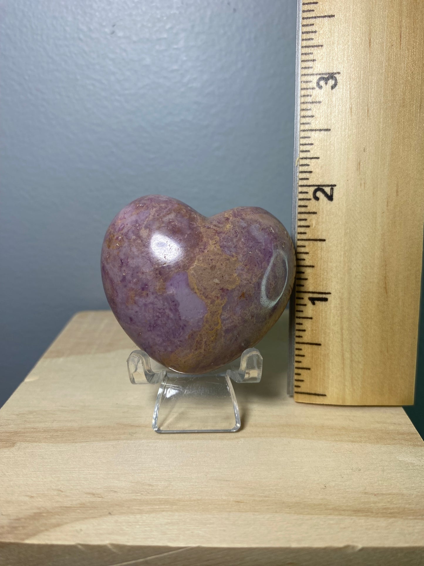 Purple Jade Heart Carving