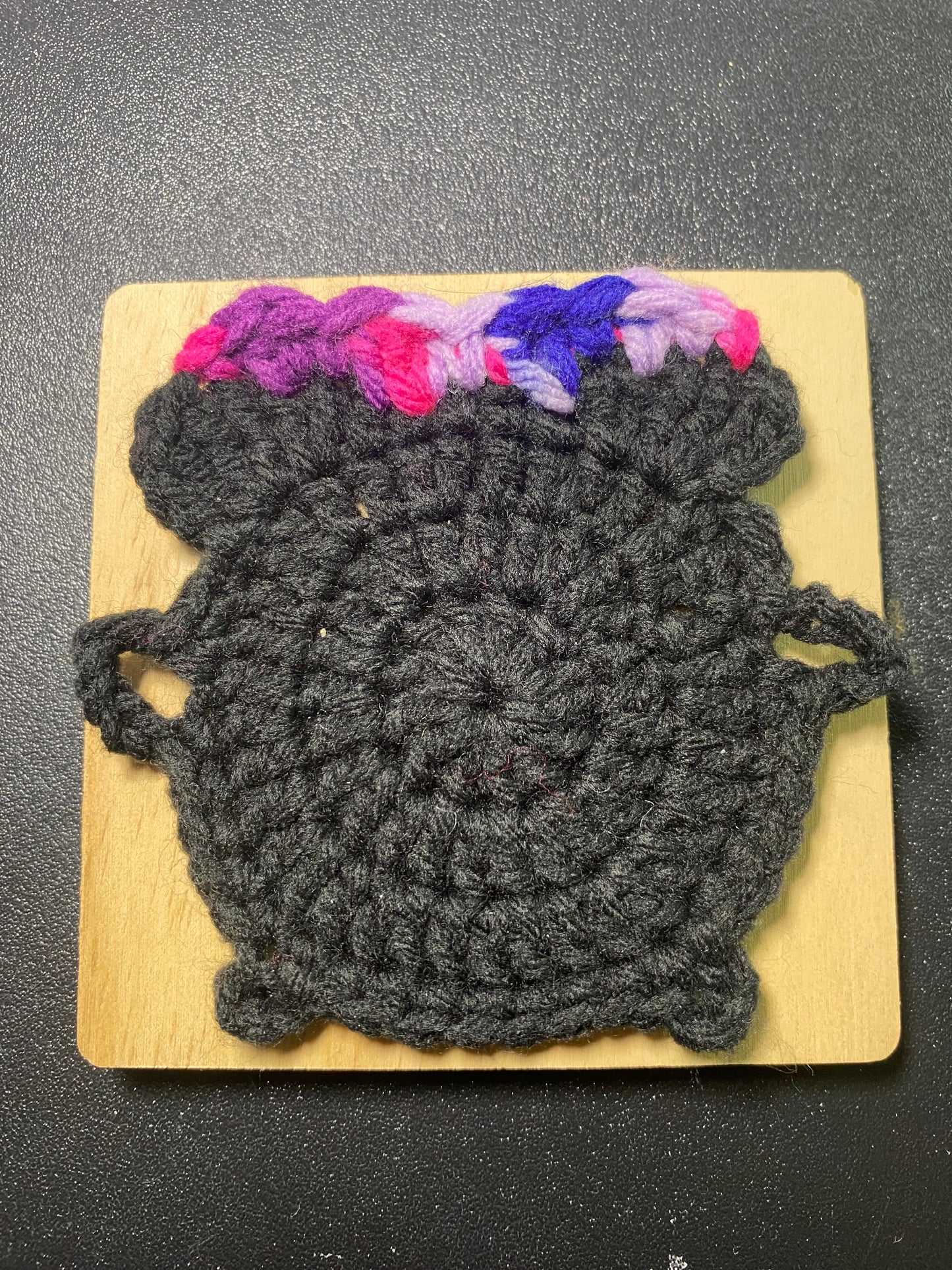 Crochet Cauldron Coaster Set of 4