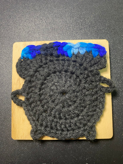 Crochet Cauldron Coaster Set of 4