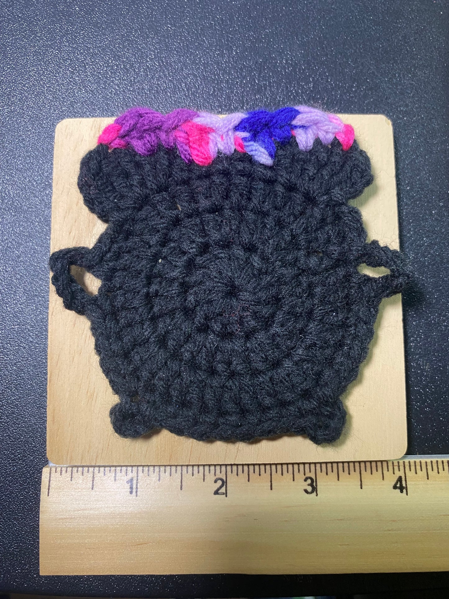 Crochet Cauldron Coaster Set of 4